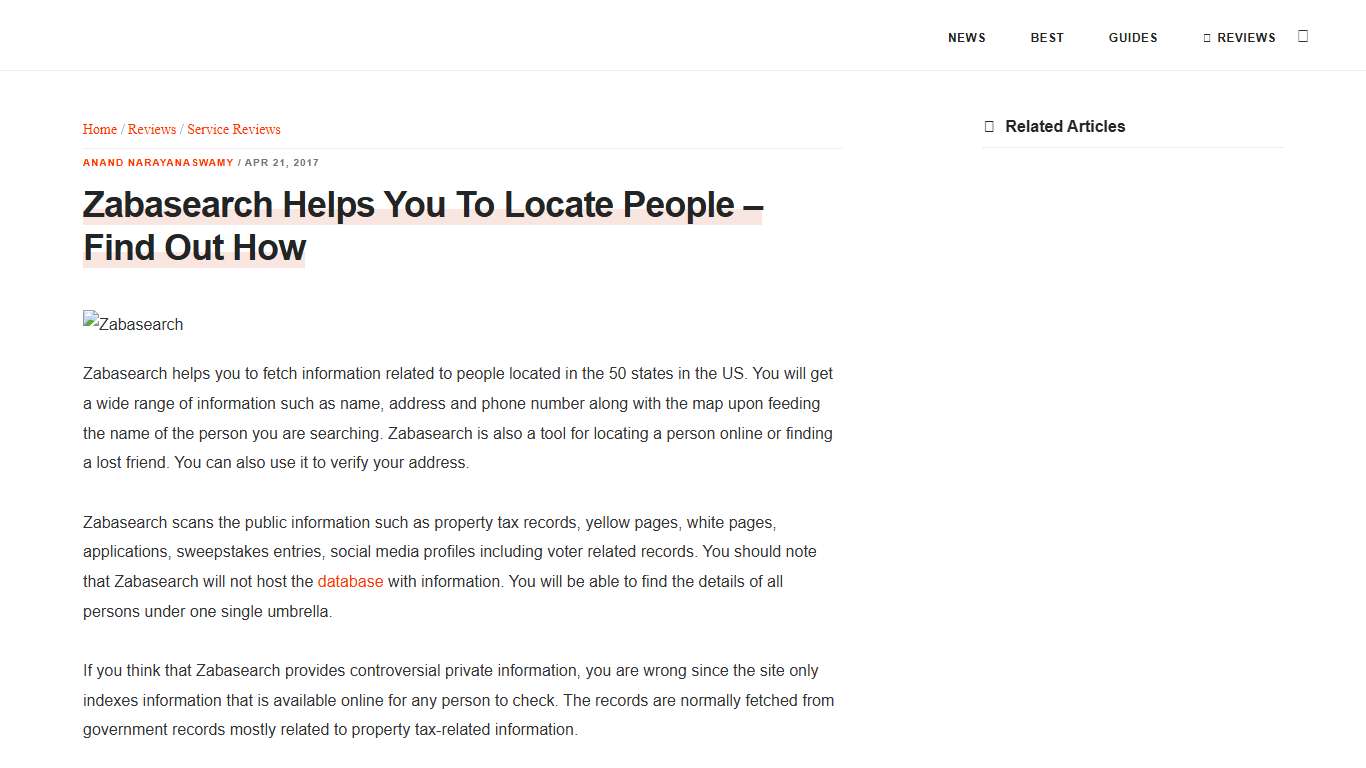 Zabasearch Helps You To Locate People - Find Out How